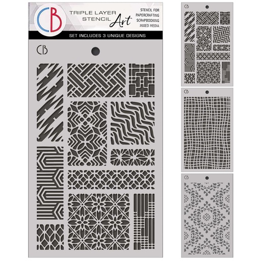  Ciao Bella Paper - Eastern Journey - Triple Layer Stencil Set (5"x8") 