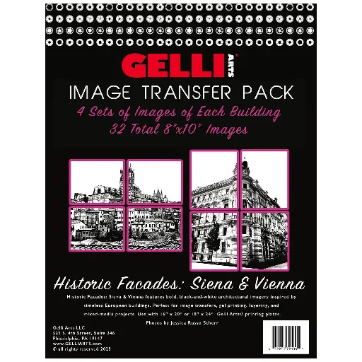 Gelli Arts® Image Transfer Printables - Historic Facades: Siena & Vienna