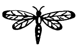 [4007AA] Dragonfly - Traditional Wood Mounted Stamp