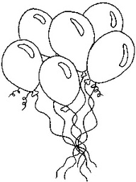 [8367I] JT Bunch Of Balloons - Traditional Wood Mounted Stamp