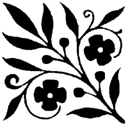 [889A] Floral Pattern - Traditional Wood Mounted Stamp