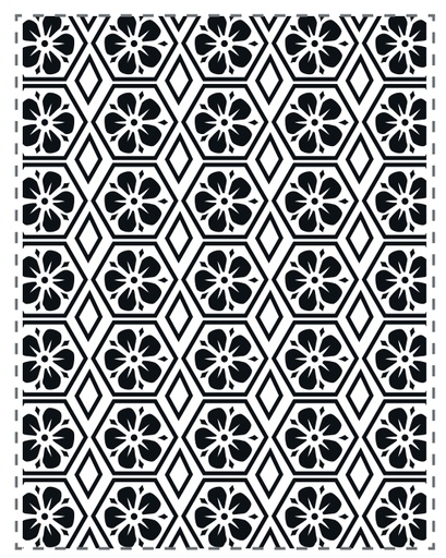 Floral Honeycomb A2Emb Folder