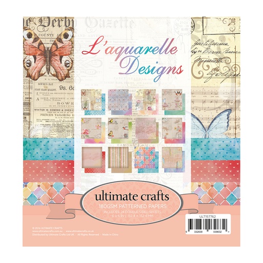 Ultimate Crafts L'Aquarelle 6x6 Paper Pad 