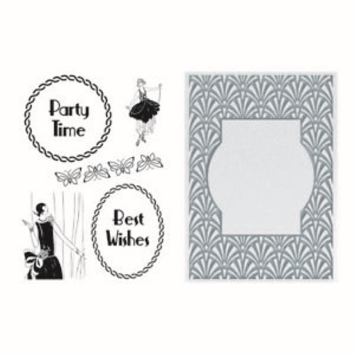 Couture  Creations Classy Invitation (stamps & embossing folder)