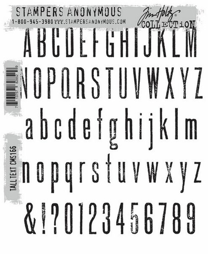 Tim Holtz - Stampers Anonymous Cling Stamps - Tall Text