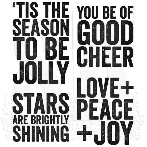 Tim Holtz - Stampers Anonymous Cling Stamps - Bold Tidings 1