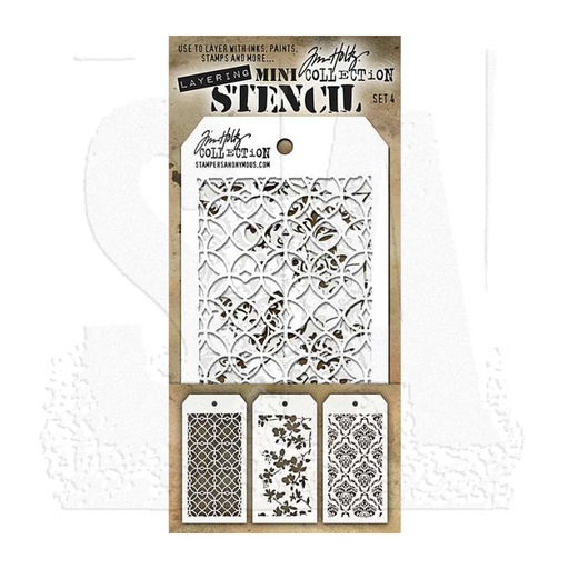 Tim Holtz Mini Layering Stencil Set #4