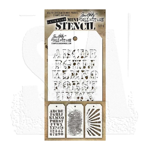 Tim Holtz Mini Layering Stencil Set #5