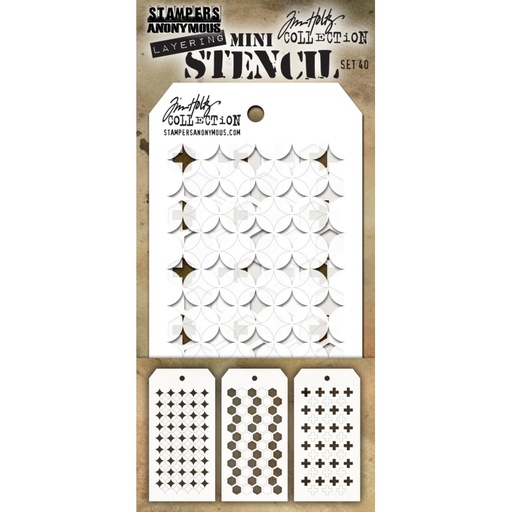 Tim Holtz Mini Layering Stencil Set #40 