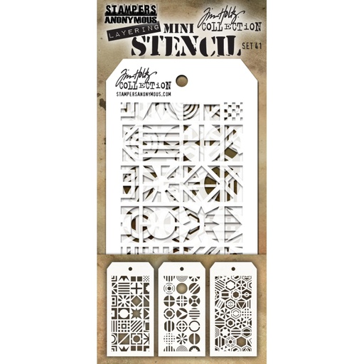 Tim Holtz Mini Layering Stencil Set #41