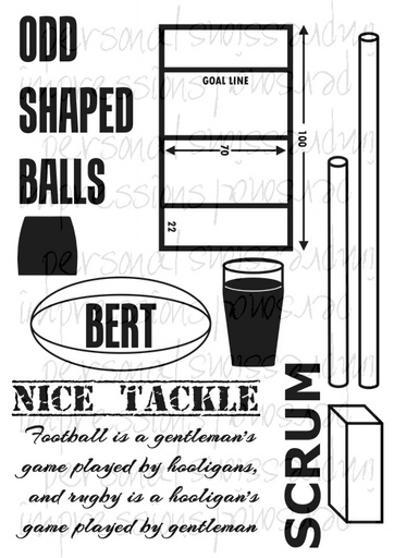 Bert & Gerts Odd Shaped Balls stamp set