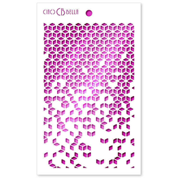 [CBMS022] Ciao Bella Texture Stencil 5&quot; x 8&quot; - Stencil Cubes