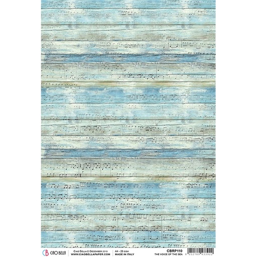 Ciao Bella Paper - The Voice of the Sea A4 rice paper (SINGLE Sheet)