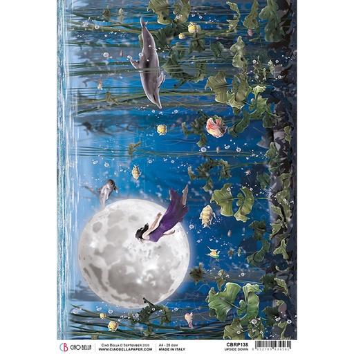 Upside Down  - Ciao Bella Piuma Rice Paper A4 - Single Sheet
