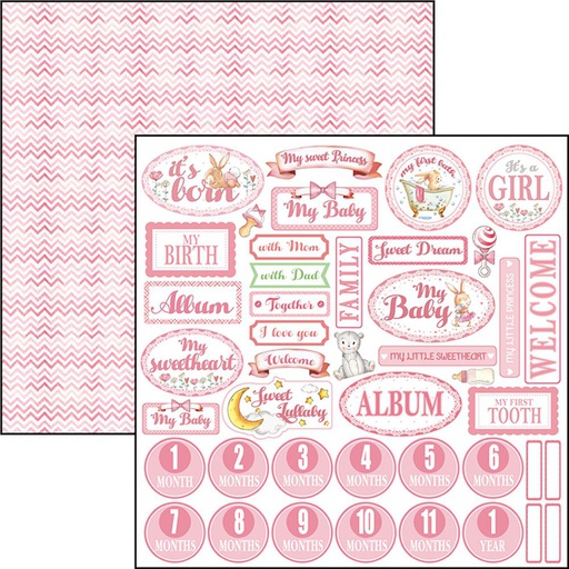 12"x12" Sheets x12 English Heart Girl