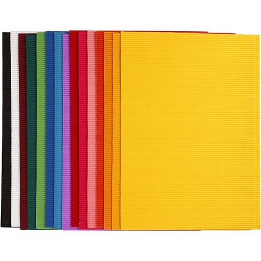 Creativ - Corrugated Card Sheets 25x35cm (15 assorted)