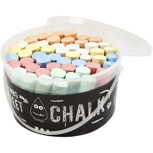 Creativ - Sidewalk Chalk Bucket - Assorted colours (50pcs)