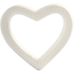 [CLCV54357] Heart, W: 13.5 cm, 1 pc, white