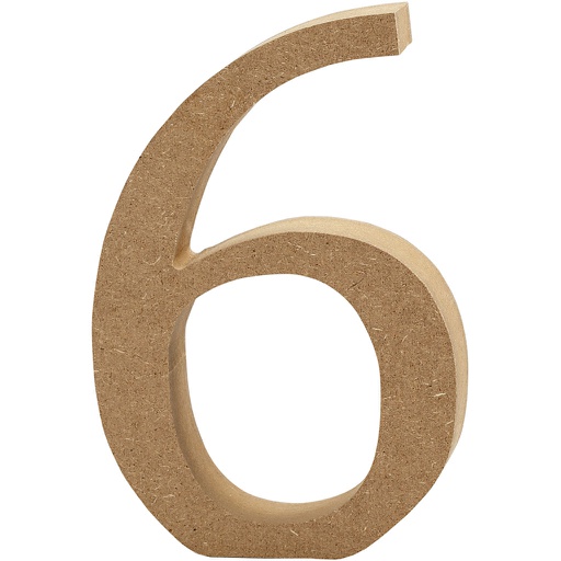 Creativ - Wooden Number 6 - 8cm