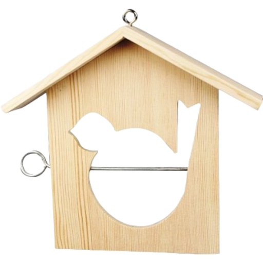 Creativ - Wood Bird Feeding House (single)