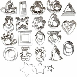 [CLCV78802] Clay Cutters,20 assorted shapes3 sizes of each shape (60 total)