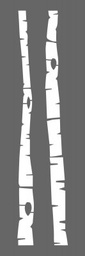 [CLDAADS305] Birch Trees Stencil Pack of 2