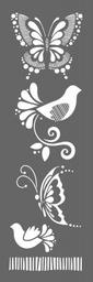 [CLDAADS309] Birds &amp; Butterflies 6&quot;x18&quot; Stencil