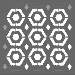 [CLDAADS416] Ikat Hexagon Stencil