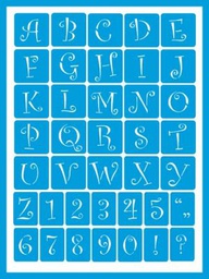 [CLDAAGS203] Curly Alphabet Stencil