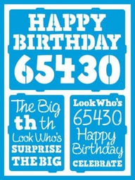 [CLDAAGS216] Birthday Milestones Stencil