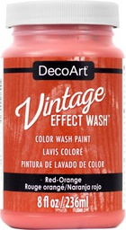 [CLDADCW07-8OZ] Red Orange Decoart Vintage Effect Wash 8oz