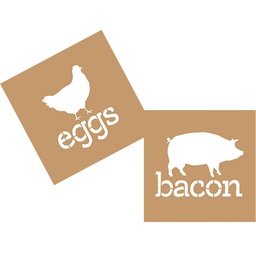 [CLDADKS111] Bacon &amp; Eggs Stencil