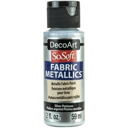 [CLDADSM02-2OZ] Silver Platinum 2oz Fabric Metallics Paint