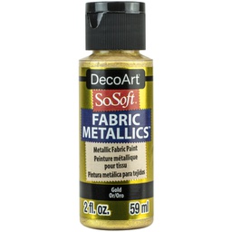 [CLDADSM33-2OZ] Gold 2oz Fabric Metallics Paint