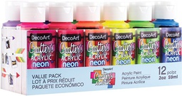 [CLDASK396] Crafter's Acrylic 12-ct Brights Val