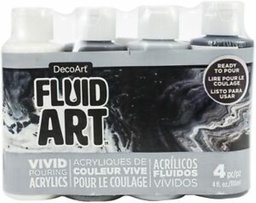 [CLDASK541] 4 Colour Fluid Art Neutral Pouring Value