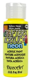 [CLDCA131-2OZ] Yellow Neon Crafters Acrylic 2oz