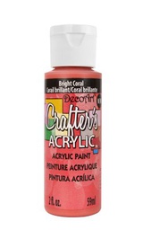 [CLDCA137-2OZ] Bright Coral Crafters Acrylic 2oz