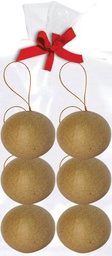 [CLDPN0006] Set of 6 Balls with Gold String
