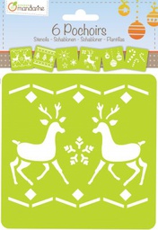 [CLMA42647] Set of 6 stencils, Christmas 2 Pack of 3