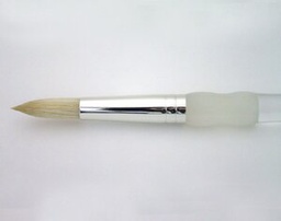 [CLSG1325-8] White Dry Brushing Round Soft Grip - Single