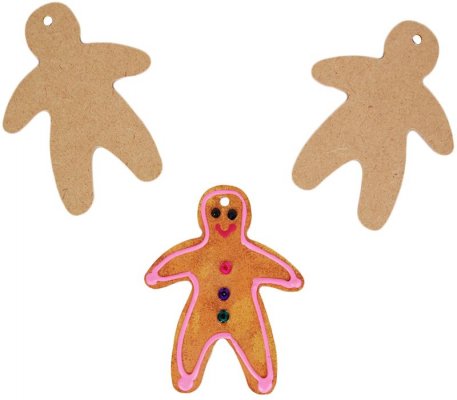 Pronty Crafts - MDF Gingerbread Person (3pcs)