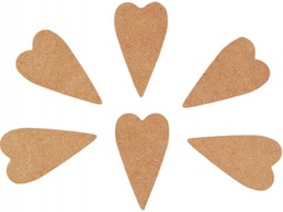 [CLW0093] Heart - 3mm MDF 50x90mm - pack of 6