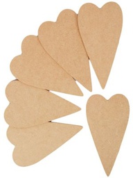 [CLW0097] Heart -3mm MDF 100x180mm -pack