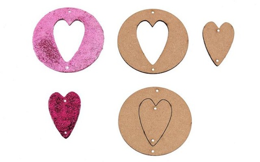 Pronty Crafts - MDF Heart Duo (3pack)