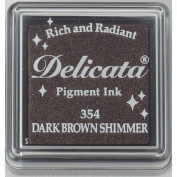 [DE-SML-354] Dark Brown Shimmer Delicata Ink Pad Small