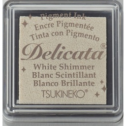 [DE-SML-380] White Shimmer Delicata Ink Pad Small