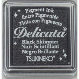 [DE-SML-382] Black Shimmer Delicata Ink Pad