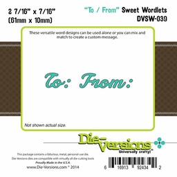 [DVSW-039] Sweet Wordlets - To From