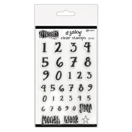 Dylusions Dyalog Numerology stamp set